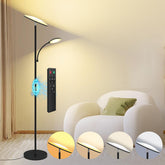 Lilaiaro floor lamp top light provides ambient illumination for living spaces.