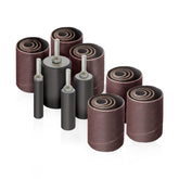 LINE10 Tools 2-inch long sanding drum focusing on inside hole smoothing.