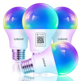 Linkind Matter smart bulb color range for customizable ambient lighting.