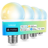 Linkind Matter smart bulb pack of four ready for quick setup and multi-room control.