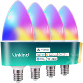 Linkind Matter E12 bulb in a chandelier for compact, stylish lighting