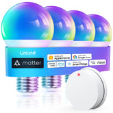 Linkind Matter smart light bulb 4-pack for unified control across platforms.