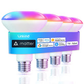 Linkind Matter BR30 smart bulb in recessed can for bright, even illumination