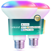 Linkind Matter Smart Light Bulb front view with bright 1200 lumens for versatile lighting