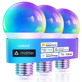 Linkind Matter smart bulb pack front view for quick room setup.
