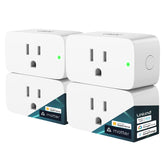 Linkind Matter Smart Plug powering a lamp for instant on/off control.