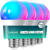 Linkind smart light bulbs emit 1100 lumens for bright room lighting and flexibility.
