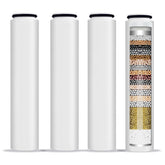 Linsuely Cobbe four-pack filters front view showing chlorine reduction potential for cleaner shower water