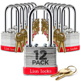 Lion Locks keyed-alike padlock with 2-inch shackle for simplified key management.