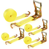 LISHINE 4-pack 2-inch ratchet straps with secure cargo restraint