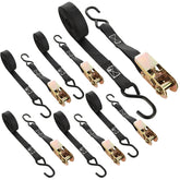 LISHINE 6-pack ratchet straps with hooks for secure motorcycle cargo transport