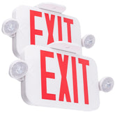 LIT-PaTH LED combo exit sign, front view, double-faced for maximum hallway visibility.