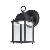 LIT-PaTH outdoor LED wall lantern front view delivers bright porch lighting.