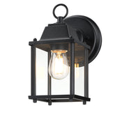LIT-PaTH outdoor wall lantern front view shows weatherproof design for porch lighting.
