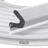 Litaibai kerf weatherstripping door seal with PVC flange for grooved doors.