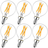 LiteHistory e12 LED dimmable G16.5 globe bulb for chandeliers with smooth dimming.