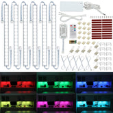 Litever under-cabinet LED kit RGB strips bright for vibrant kitchen mood lighting.