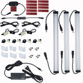Litever under-cabinet LED light bar kit with three 12-inch bars for warm countertop illumination.