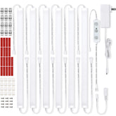 Litever under-cabinet lights plug-in six 12-inch strips illuminate kitchen counters