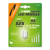 LiteXpress LXB525 upgrade module for Maglite enhances brightness and compatibility.
