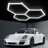 Litezone hexagon light delivers 12600lm brightness from 105W for clear garage illumination
