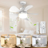 LITLISFlY Socket Fan Light assembly shows compact, space-saving ceiling fan for small rooms.