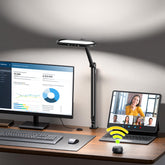 LitONES LED desk lamp with clamp design offering glare-free desk illumination.