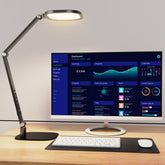 LitONES LED desk lamp diffused light for comfortable eyes during long work sessions.