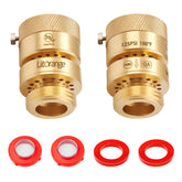 LitOrange vacuum breaker with drain hole for self-draining protection on garden hoses.