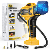 LIVOWALNY tire inflator with compact display for quick inflation on the go.