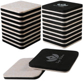 Liyic 20-pack 3in square felt sliders under furniture legs protect wood floors during moves.