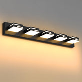 LKHF LED vanity light with five heads over mirror for even illumination