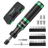 LLAVETOR torque screwdriver with 1/4 drive for precise tightening in small assemblies.