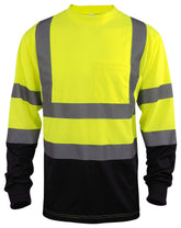 L&M Hi-Vis Class 3 T-Shirt lime short sleeve for high visibility at work.