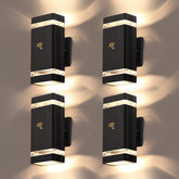 LMP dusk-to-dawn outdoor wall light with 5W LEDs illuminates porches automatically.