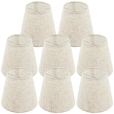 Lnrueg mini barrel lampshade in natural linen, clip-on design for quick room refresh