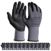 LOCCEF MicroFoam gloves front view showing flexible grip.