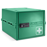 Lockabox One bottle storage shows compact, secure medication organization.