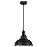 LOEHINLE pendant light with black metal shade for dining rooms and kitchens
