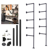 LoftPaipes 5-tier pipe shelf brackets for sturdy DIY storage