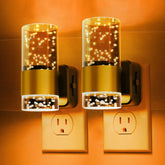 L LOHAS LED amber wall-sconce night light with upward-downward glow for bathrooms and hallways.