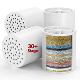 Longriver R7 shower filter cartridge front view showing filtration-ready design for clearer water