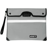 Loorow upgraded fireproof bag front view shows rugged exterior for valuables.