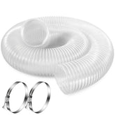 LOSTRONAUT dust hose 4in x 10ft, flexible clear PVC for smooth dust collection.