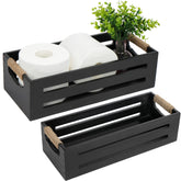 LotFancy toilet tank topper box in large size for organized bathroom storage