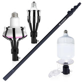 LOVEETA Gen2 12ft extendable pole reaching high ceilings for safe bulb changes