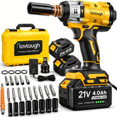 Lovlaugh cordless impact wrench 800nm in action demonstrating high-torque performance for stubborn lug nuts.