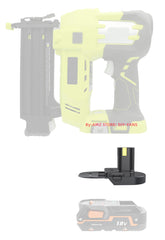 LQ-18RY Ryobi adapter front view demonstrates compact fit for quick tool switching.