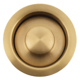 LQS golden garbage disposal flange with frosted finish, premium look for the sink area
