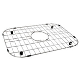 LQS Sink Grid in stainless steel with center drain protects the sink surface from scratches.